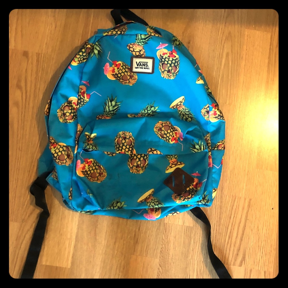 Vans school bag with skeletons pineapples